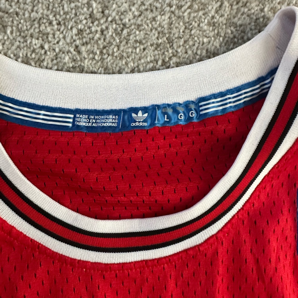 Adidas Red Hardwood Classics Jersey - Picture 3 of 4